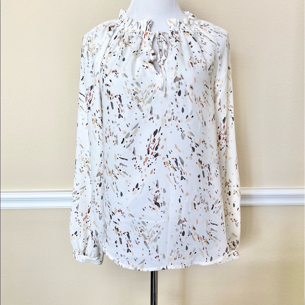 NEW with tag [a new day] chiffon long sleeve top